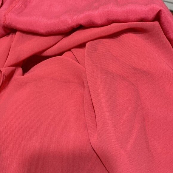 ANN TAYLOR Raspberry Regal Cutout Flare Sleeve Pleated women Dress 8 Event Party - Picture 9 of 12